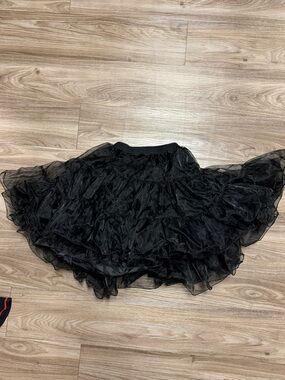 Black cosplay costume petticoat tutu scene skirt L